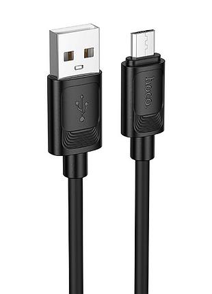Дата кабель hoco x122 benefit usb to microusb 2.4a (1m) black