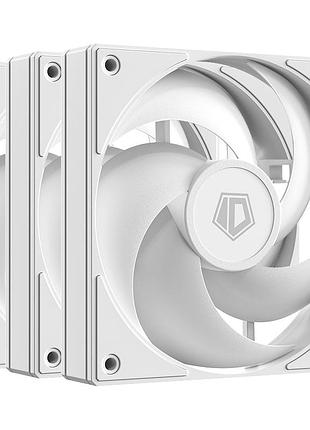 Корпусний вентилятор 120 мм id-cooling as-120-w trio набір 3 шт white
