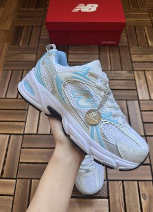 Жіночі кросівки new balance 530 white blue люкс ньюбеланс