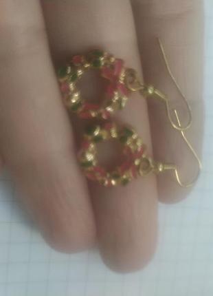 Сережки емаль б/ж