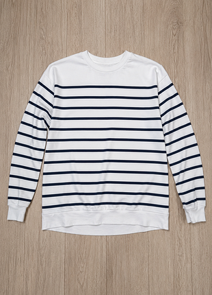 Стильный полосатый свитшот oversize xl