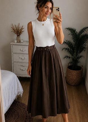 Zara комбінована сукня міді з ременем у стилі quiet luxury old money brown white зара плаття платье