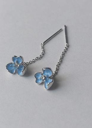 Пара сережек из серебра 925 пробы