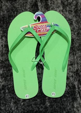 Жіночі якісні брендові в'єтнамки із малюнком super gear (угорщина).