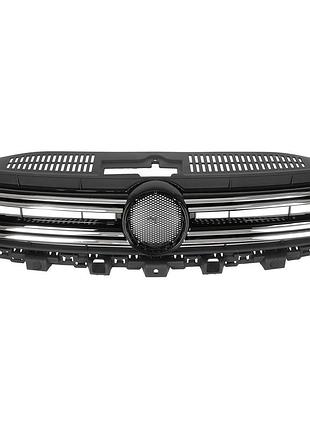 Vw tiguan и fl 11-18 решетка миж фарами (гриль) черная + хром 5n0853651h9b9 5n0853651h 5n0853651