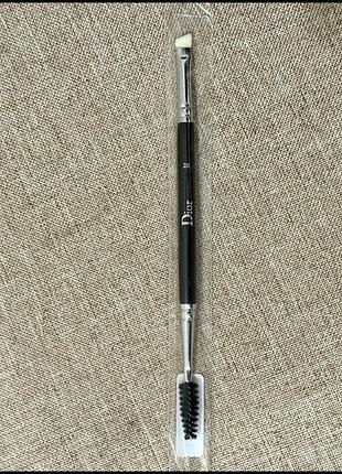 Двосторонній пензель для брів dior backstage brow brush №25, оригінал