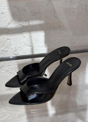 Чорні мюлі mango,37,38,39р