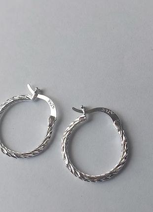 Серебряные женские элегантные серьги 925 пробы