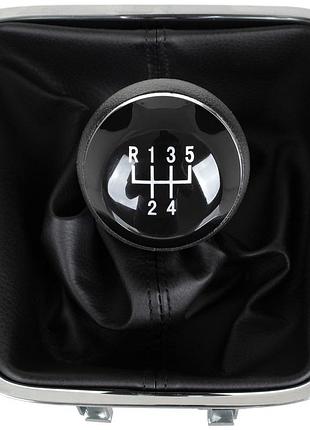 Vw tiguan 2007- ручка перемикання передач чорна 5 передач + чохол відвір 12 mm