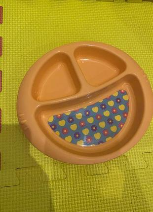 Дитяча тарілочка на 3 поділки