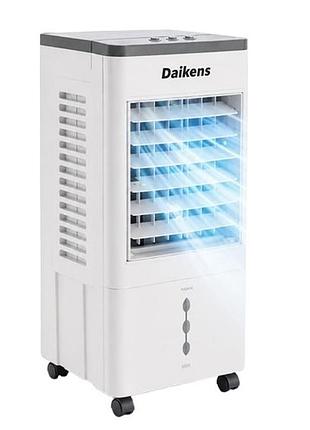 Охладитель воздуха напольный daikens 3800w 10л увлажнитель вентилятор белый