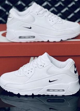 Nike air max 90 all white summer 2026 кросівки літні чоловічі жіночі найк 90