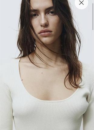 Лонгслив в рубчик h&m 2