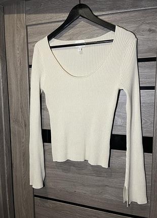 Лонгслив в рубчик h&m 4