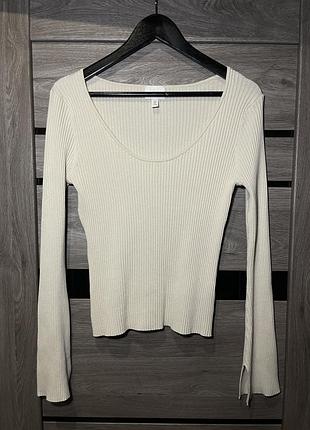 Лонгслив в рубчик h&m 5
