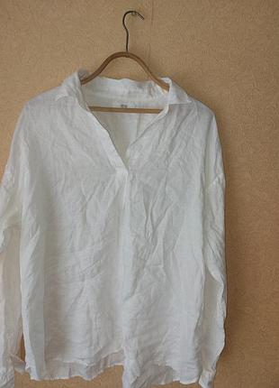 Льняная рубашка.лен.uniklo.
