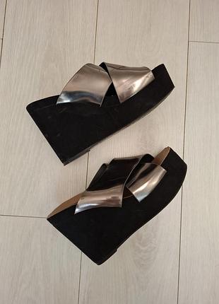 Шлепанцы zara на платформе
