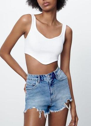 Оригінал! джинсові шорти висока посадка zara йдуть на р. m-l