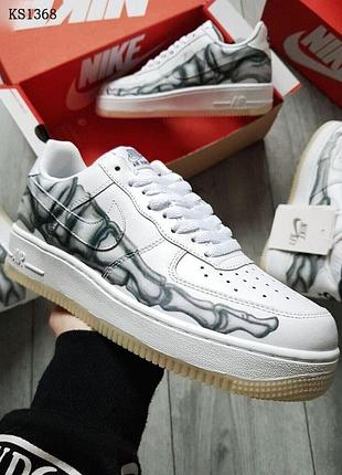 Кроссовки мужские nike air force 1 low skeleton white 3