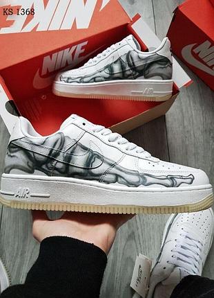 Кроссовки мужские nike air force 1 low skeleton white 5