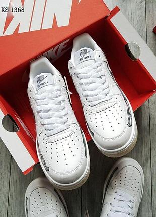 Кроссовки мужские nike air force 1 low skeleton white 6