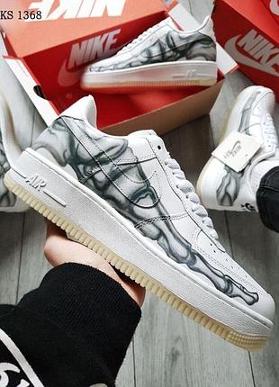 Кроссовки мужские nike air force 1 low skeleton white 4