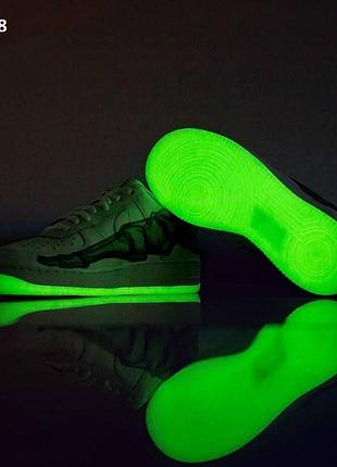 Кроссовки мужские nike air force 1 low skeleton white 2