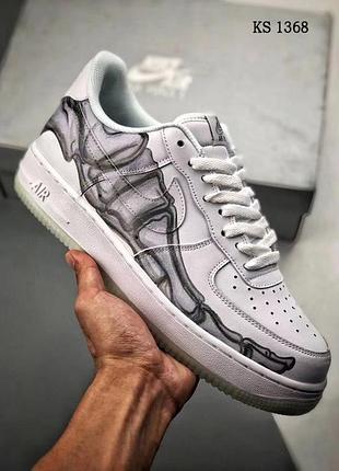 Кросівки чоловічі nike air force 1 low skeleton white