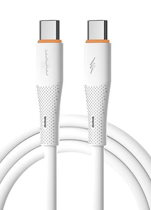Кабель wuw-x225 type-c to type-c pd 65w white