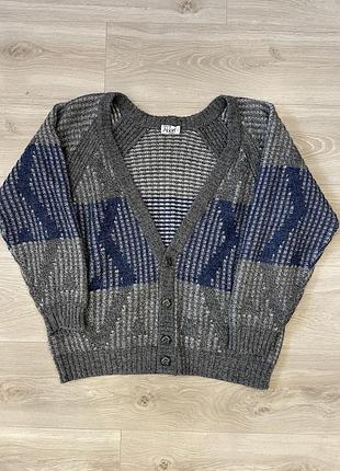 Вінтажний кардиган aldani | made in italy s сірий