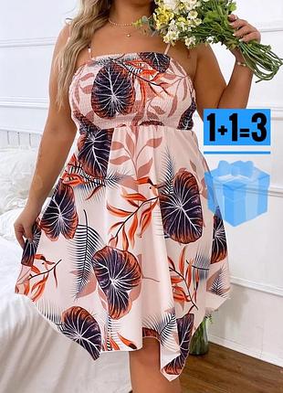 🥰 міді сукня / сарафан на резинці shein 3xl