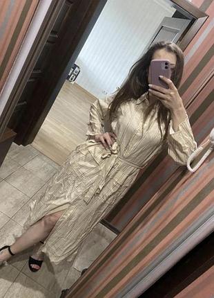 Льняна сукня максі