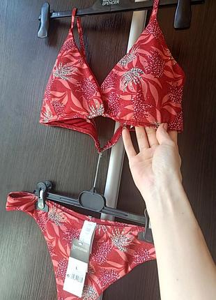 Новий купальник роздільний квіти новый купальник