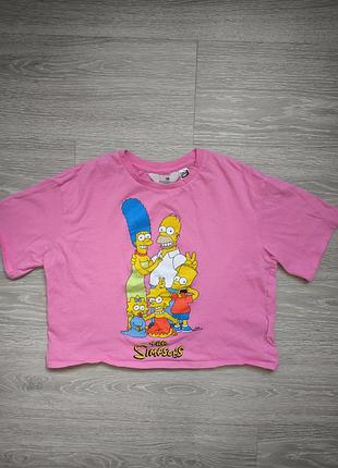 Футболка укороченная симпсоны хлопок топ девочка девочка девочка the simpsons