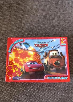 Пазли g-toys дісней pixar cars 3+ 35 деталей 
молния маквин