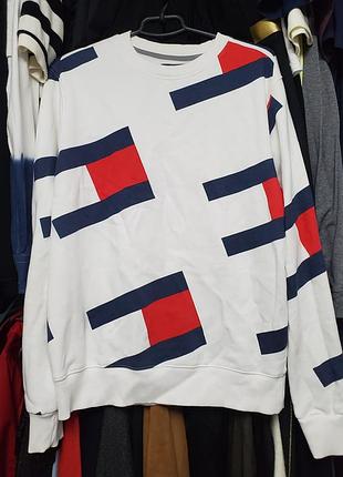 Світшот кофта tommy hilfiger jeans в стілі 90х під вінтаж чол. р. м