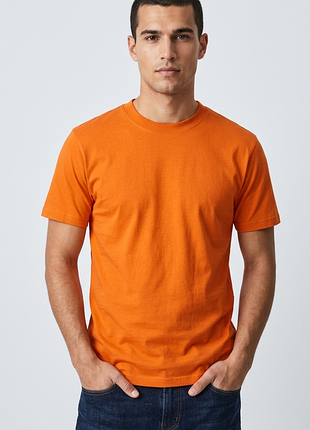 Класична бавовняна футболка o.a.d sportswear, бесшовна, помаранчевий, розмір s