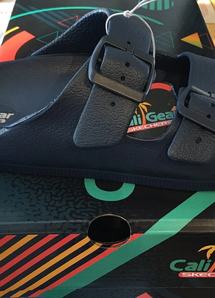 Мужские шлепанцы skechers cali gear - легкие летние слайды с регулируемыми ремешками