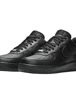 Унисекс кроссовки nike air force 1 black(39р.25см)
