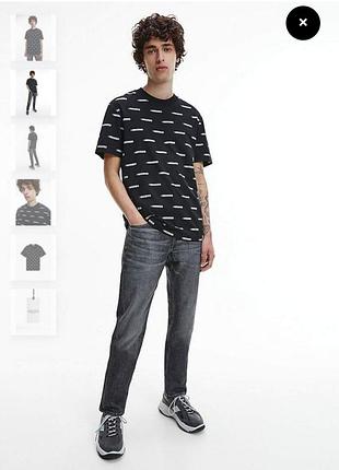 Чорна футболка calvin klein jeans принт з лого р.s