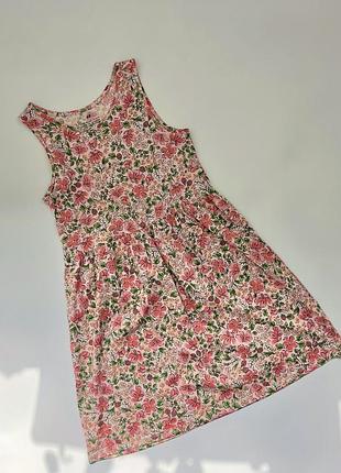 🌸 ніжна літня сукня h&m у квітковий принт із полуничками