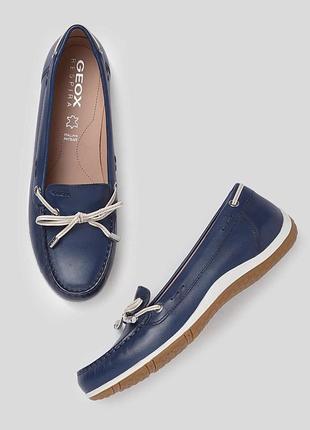 Жіночі сині  мокасини geox x vega moc