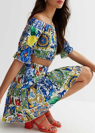 Комплект юбка топ dolce gabbana