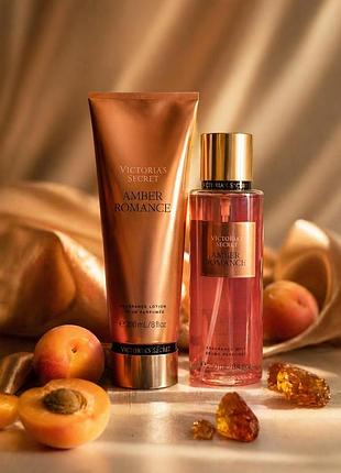 Подарунковий набір спрей міст лосьйон вікторія сікрет victoria’s secret amber romance