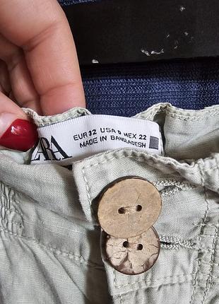 Штаны лен zara 3