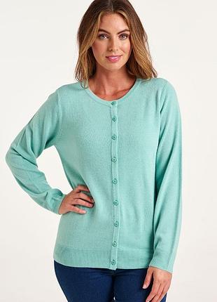 Новый кардиган британия бренда bhs love knitwear бирюзовый принт uk 12. eur.  40