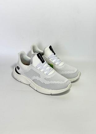 Оригінал літні кросівки skechers ingram black 210281-wbk оригинал скечерс мокасини білі