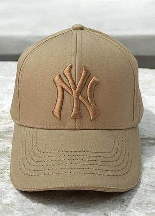 Кепка бейсболка ny new york (бежева )