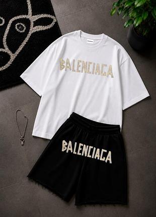 🆕 оверсайз комплект футболка + шорты balenciaga