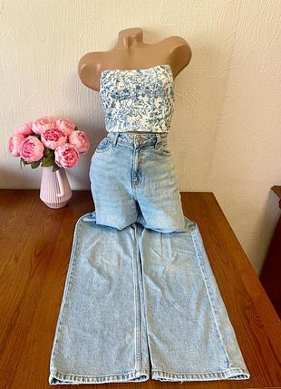 Класні джинси прямі палаццо denim co